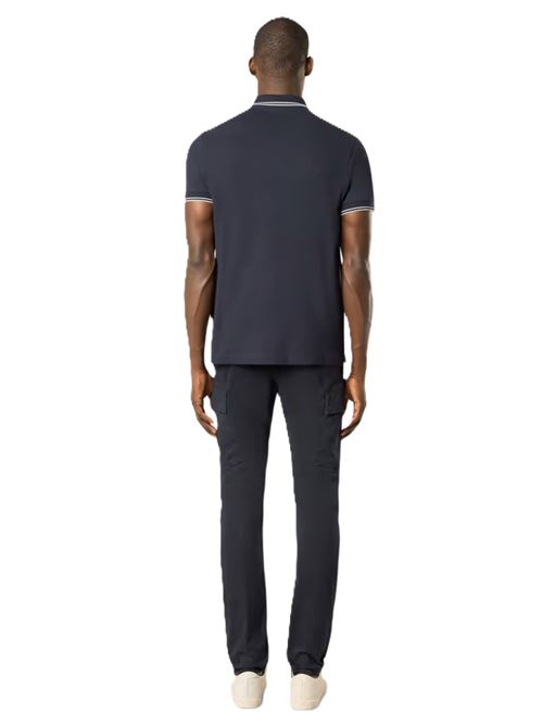 Stone Island Polo vestibilità slim con patch Compass Stone Island | K1S1522002SCS0017V0020 NAVY BLUE